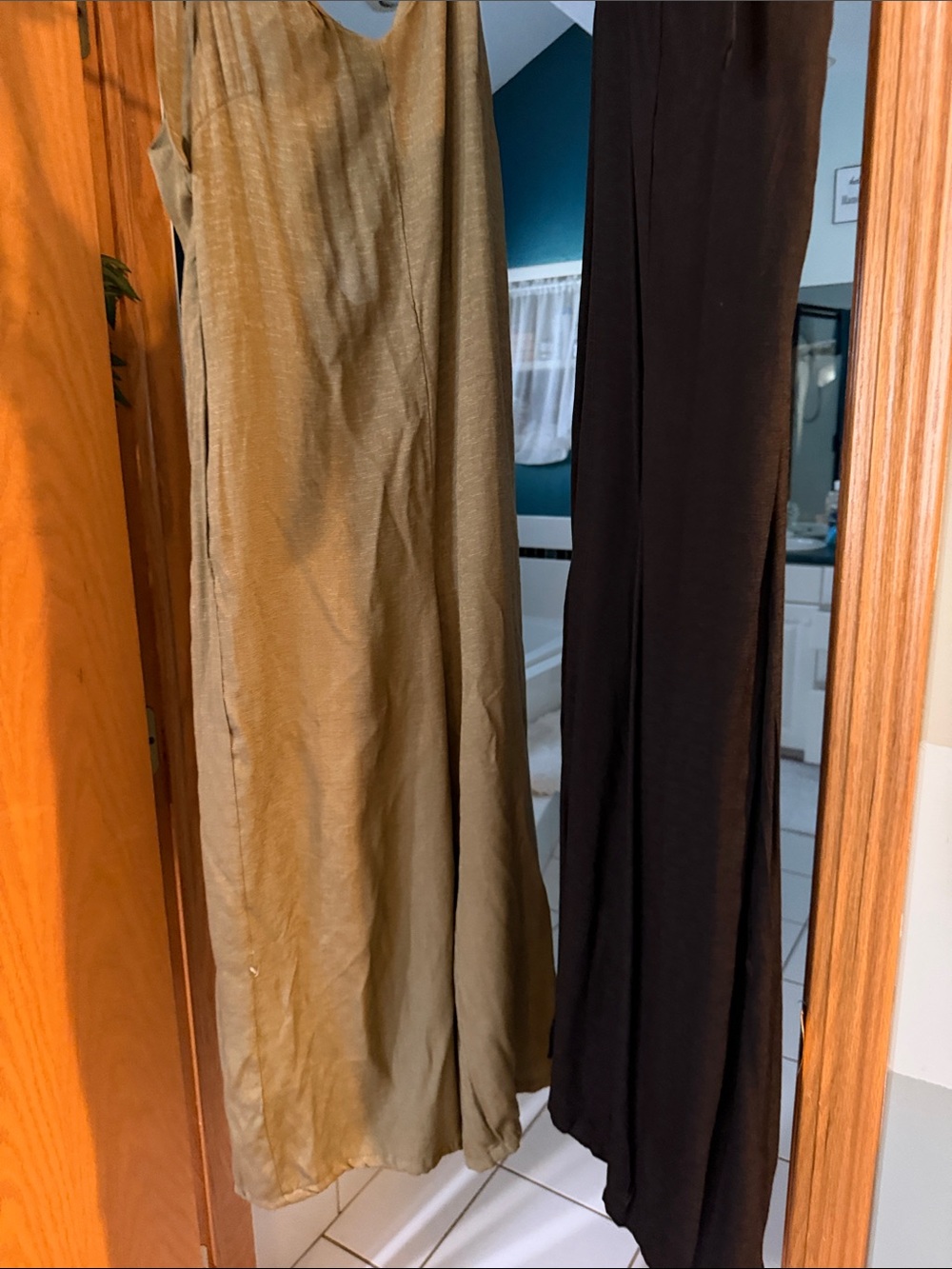 Lot of 2 Women’s Wide-Leg Jumpsuit in (1) Olive Green and (1) black size small